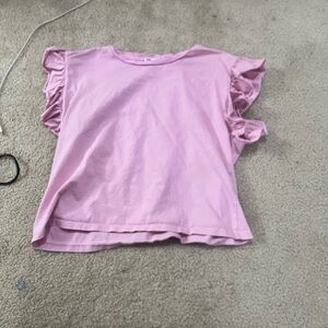 zara top ruffel top